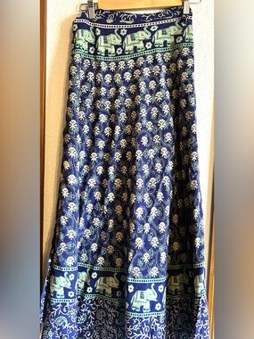 Boho Indian cotton wrap around skirt